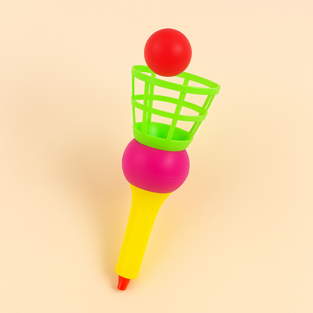Plastic Pijp Blaasspel – Luchtbalspel voor Kinderen (2/4/8 Stuks)