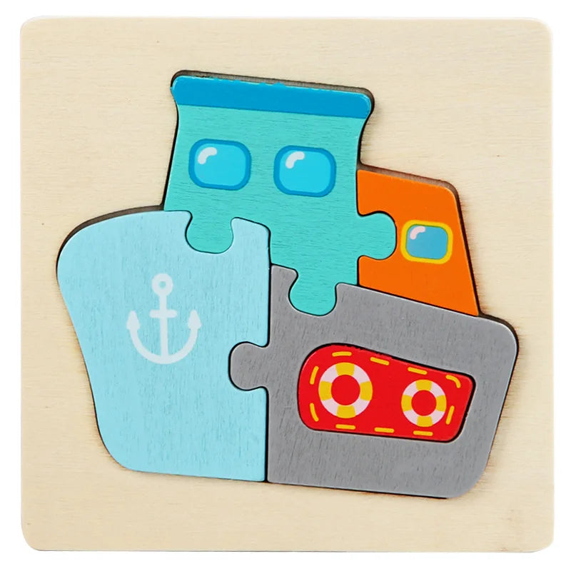 3D Houten Puzzel voor Kinderen – Bouw & Ontdek (3-12 jaar)