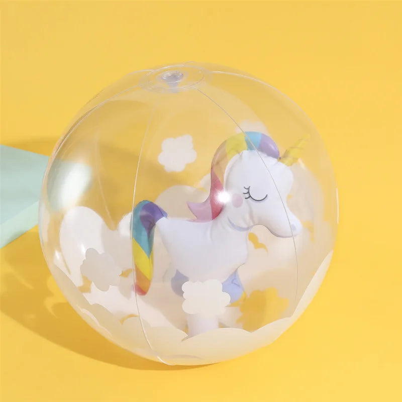 Opblaasbare Strandbal 30 cm â Eenhoorn & Flamingo Design â Kinderen