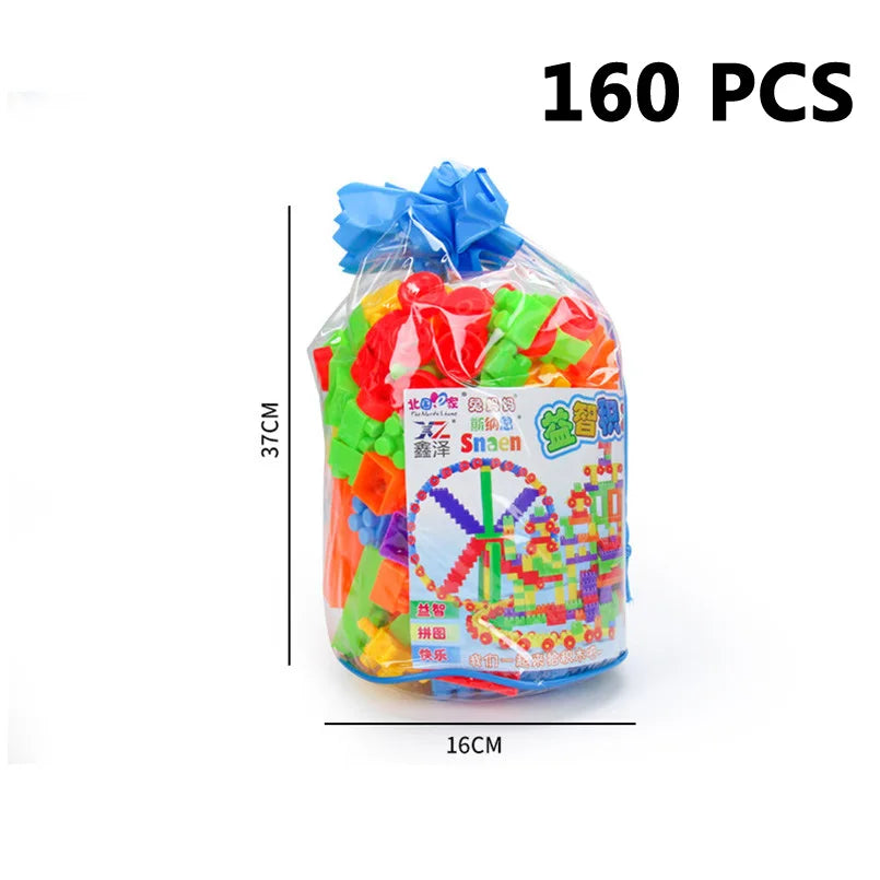 160 Stuks Bouwstenen â LEGO Compatibel Speelgoed (ABS Plastic)