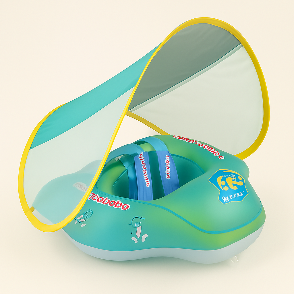 Opblaasbare Baby Zwemwagen met Zonnekap – Veilig & Comfortabel
