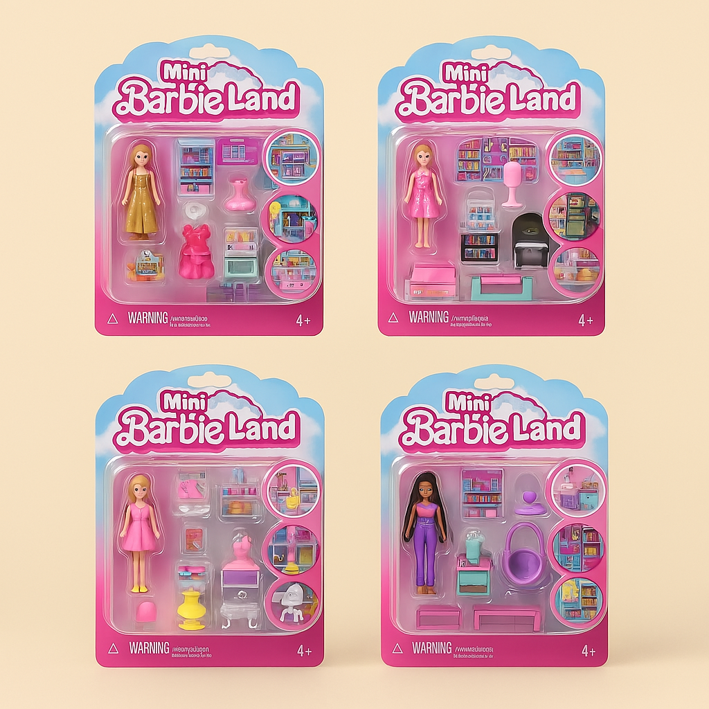 Mini BarbieLand Kapsalon – Poppenhuis Accessoire voor 30 cm Barbie