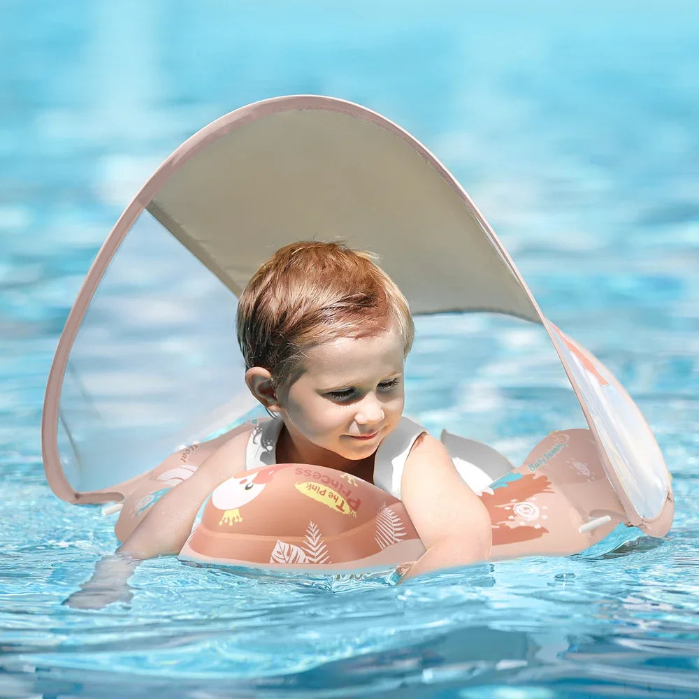 Opblaasbare Baby Zwemwagen met Zonnekap ā Veilig & Comfortabel