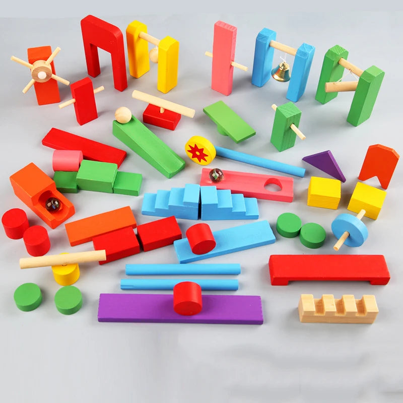 Montessori Houten Domino Stenen – Educatief Speelgoed Kind 4+