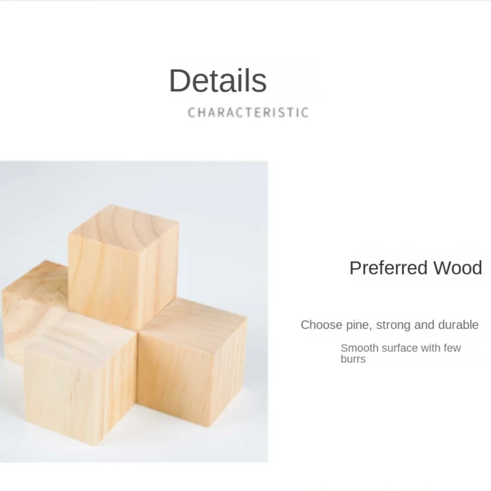 10-delige DIY Houten Bouwstenen â Knutselset voor Kinderen 6+