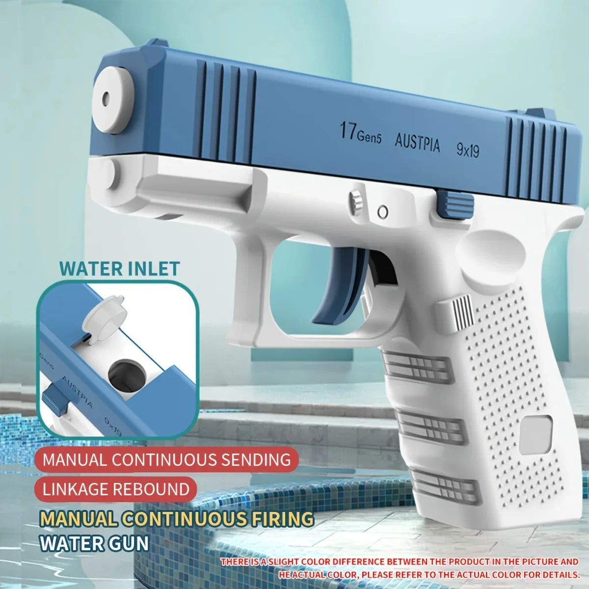 Waterpistool Kinderen ā Hoge Druk, Handmatig Oplaadbaar, 3+