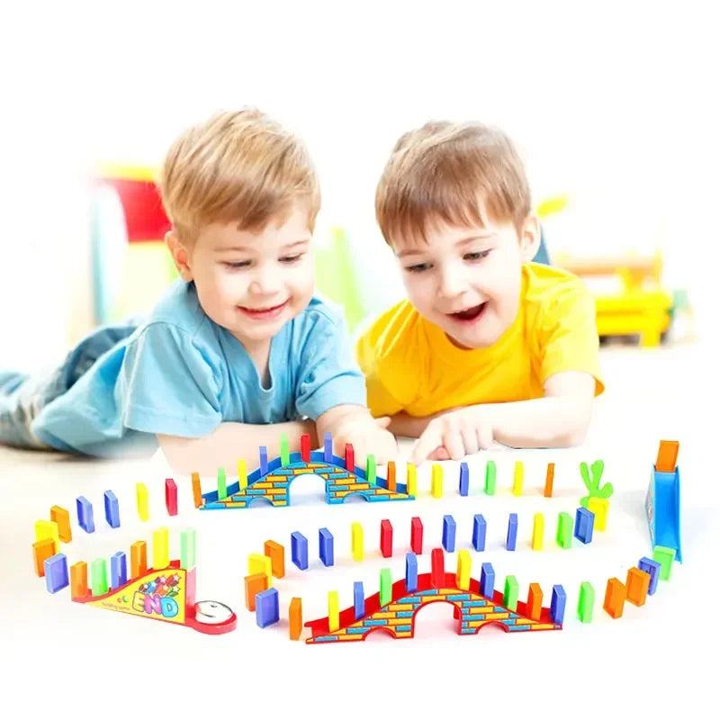 Gemotoriseerde Domino Set 120 Stuks â Vliegtuig & Raket Speelgoed