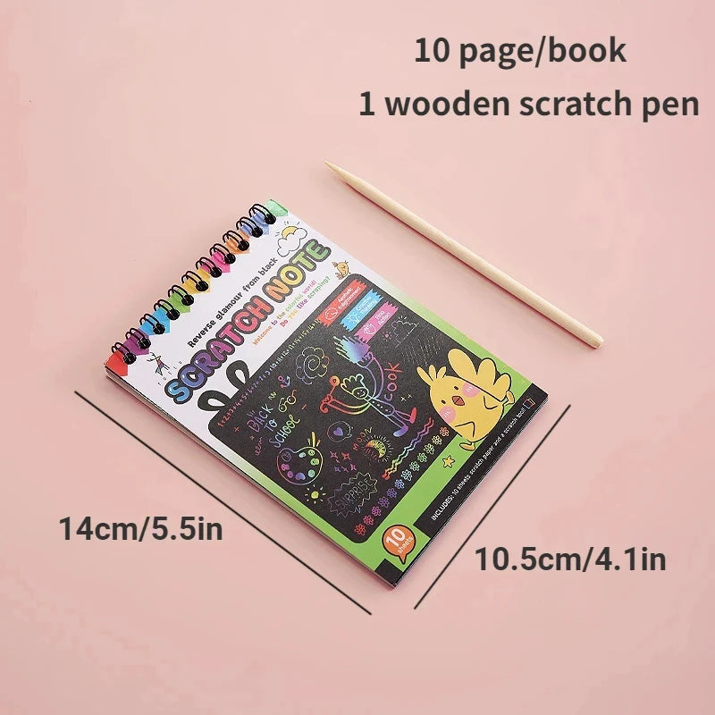 Magisch Kraspapier Kinderen â Rainbow Scratch Art Set (10 Stuks)