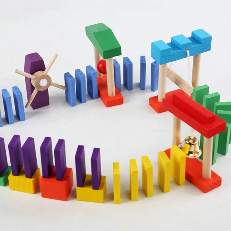 Regenboog Houten Domino Speelgoed – Educatief Kleurenplezier (4+ Jaar)