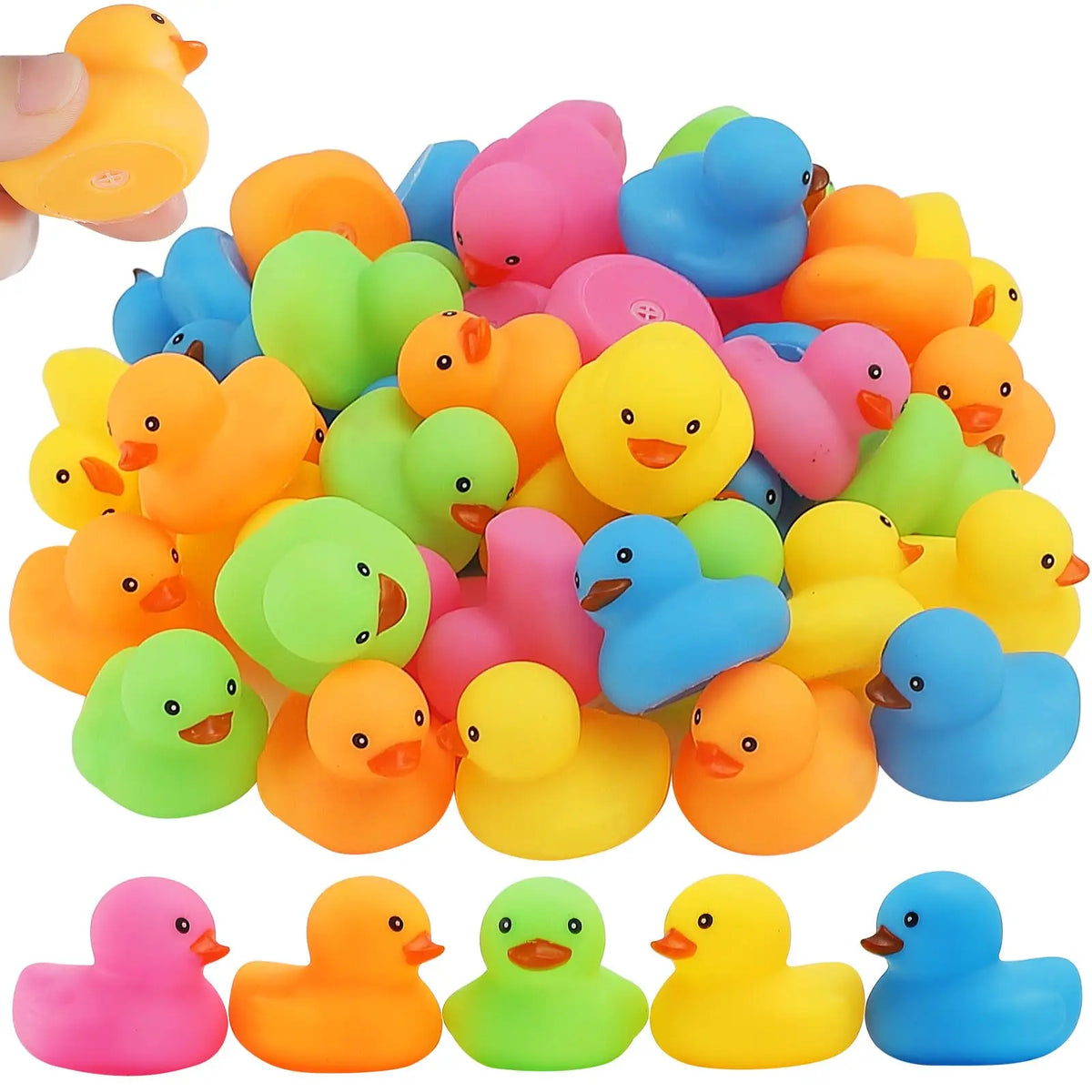 Mini Badeendjes – Set van 50/100/150 Kleurrijke Drijvende Eendjes