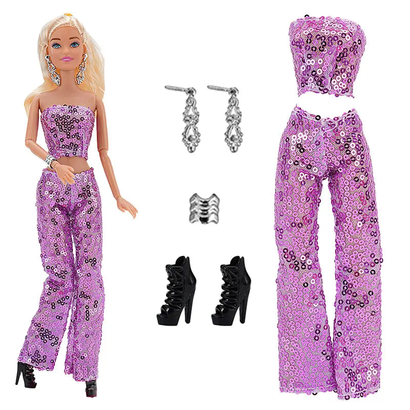 Poppenkleertjes 30 cm – Jurk & Jas Mode Outfit voor Poppen (3+)