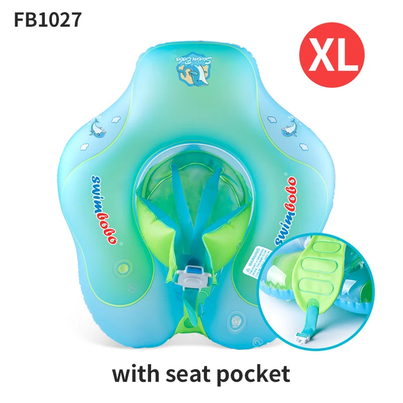 Opblaasbare Baby Zwemwagen met Zonnekap ā Veilig & Comfortabel