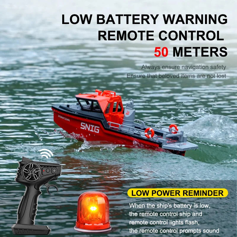 RC Reddingsboot TX694 โ 2.4G Speedboot met 50m Bereik & 18min Speeltijd