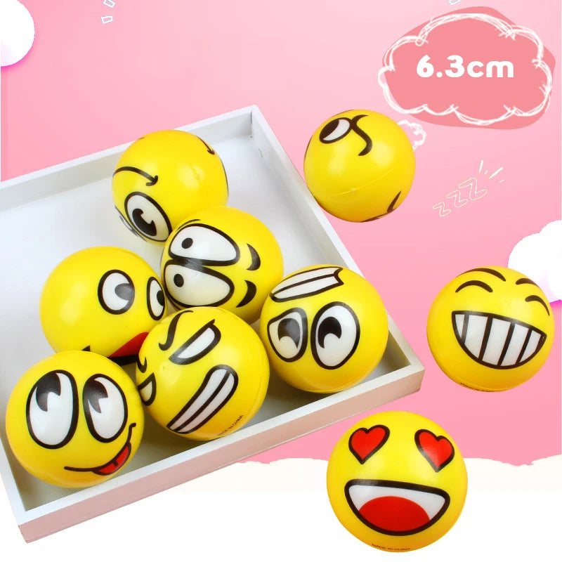 Set van 6 Glimlach Stressballen â Ontspanning & Plezier voor Kinderen