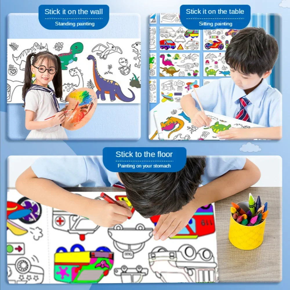 Tekenrol Kinderen 3m â Graffiti DIY Knutselset met Stickers