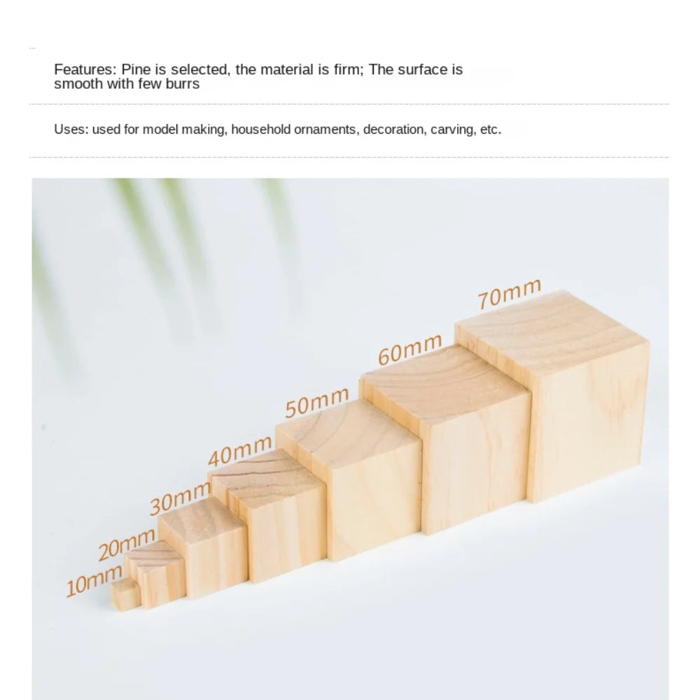 10-delige DIY Houten Bouwstenen â Knutselset voor Kinderen 6+