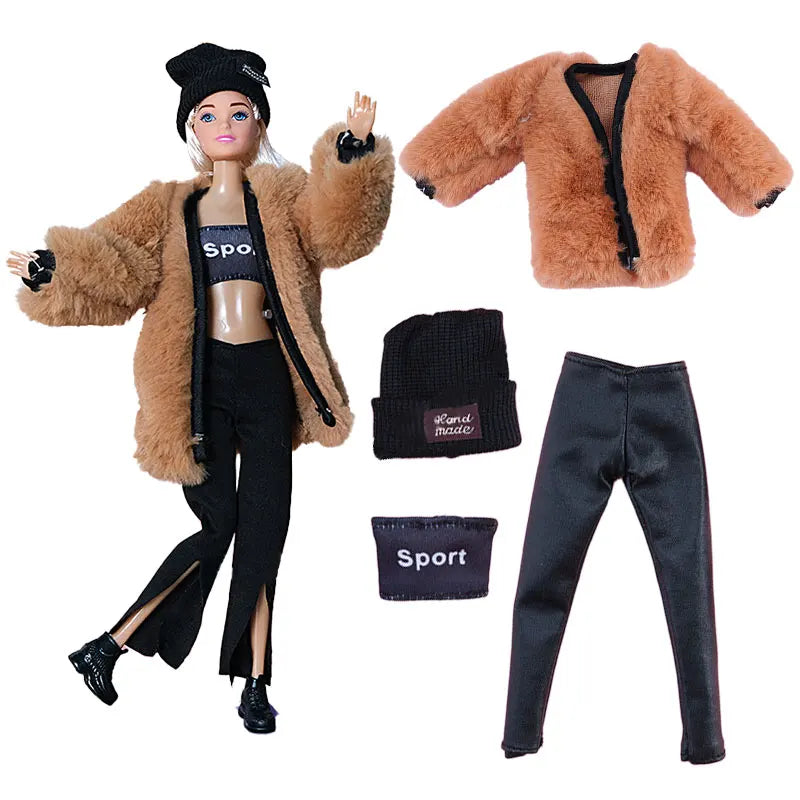 Poppenkleertjes 30 cm – Jurk & Jas Mode Outfit voor Poppen (3+)