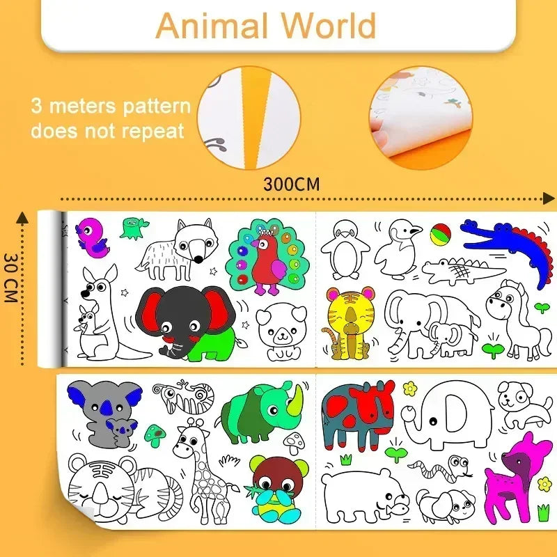 Tekenrol Kinderen 3m â Graffiti DIY Knutselset met Stickers