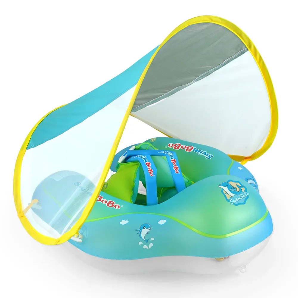 Opblaasbare Baby Zwemwagen met Zonnekap ā Veilig & Comfortabel