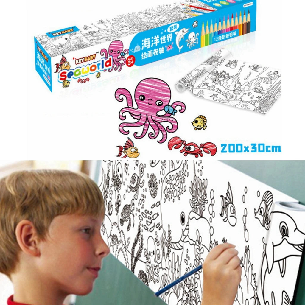 Kleurpapierrol Kinderen â Montessori Tekenrol 3m (Tekenspeelgoed)