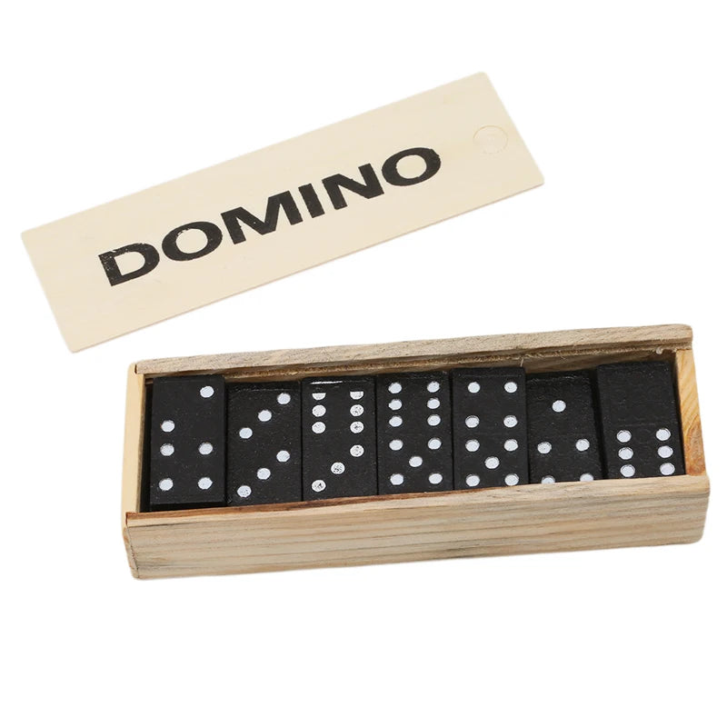 Houten Domino Blokkenset â Klassiek Strategiespel voor Gezin & Kids