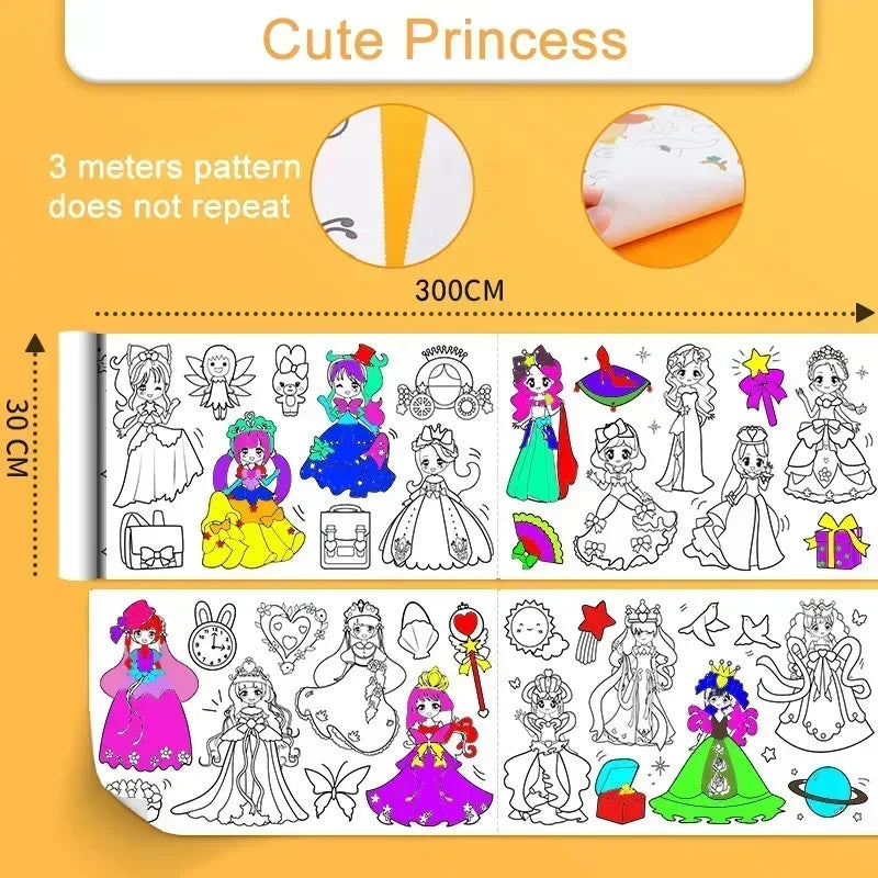 Tekenrol Kinderen 3m â Graffiti DIY Knutselset met Stickers