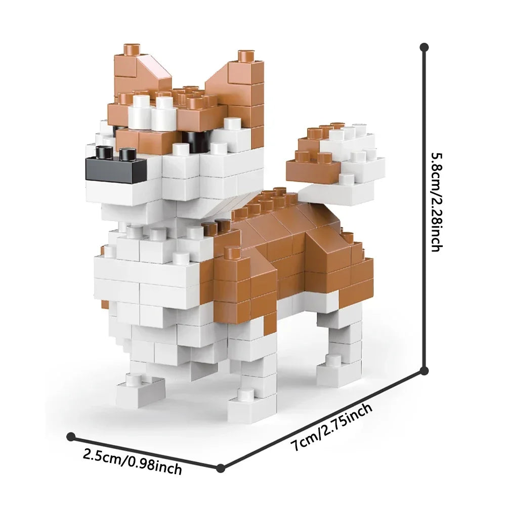 Mini Teckel Bouwset โ Micro Hond Bouwstenen (14+ Jaar)