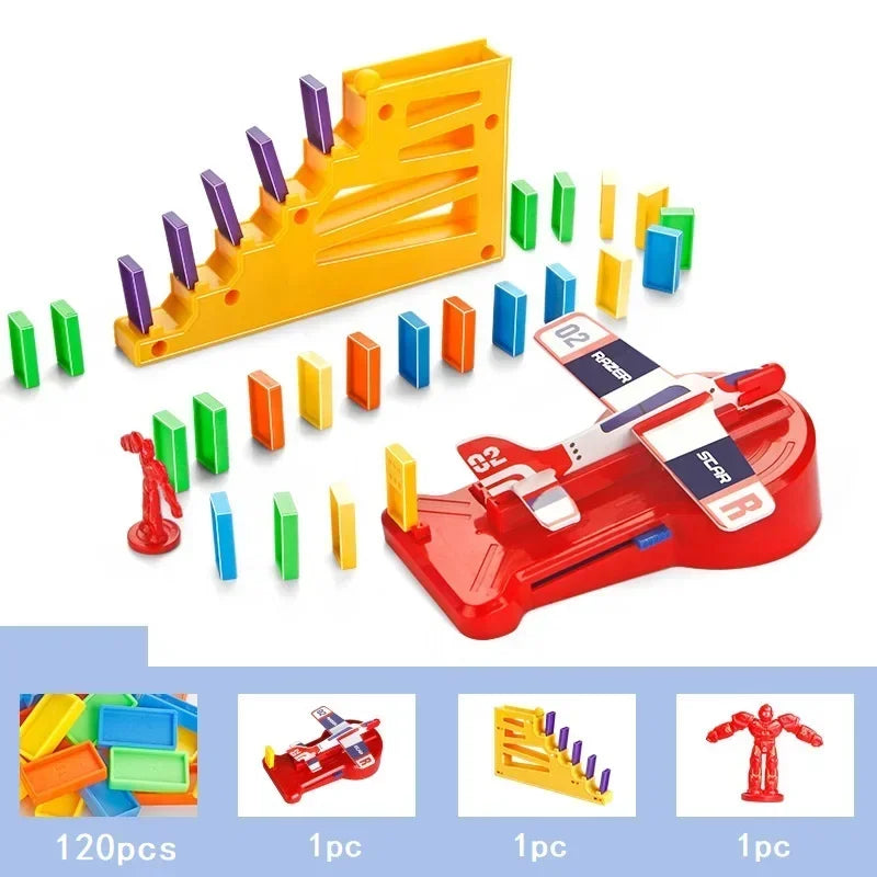 Gemotoriseerde Domino Set 120 Stuks â Vliegtuig & Raket Speelgoed