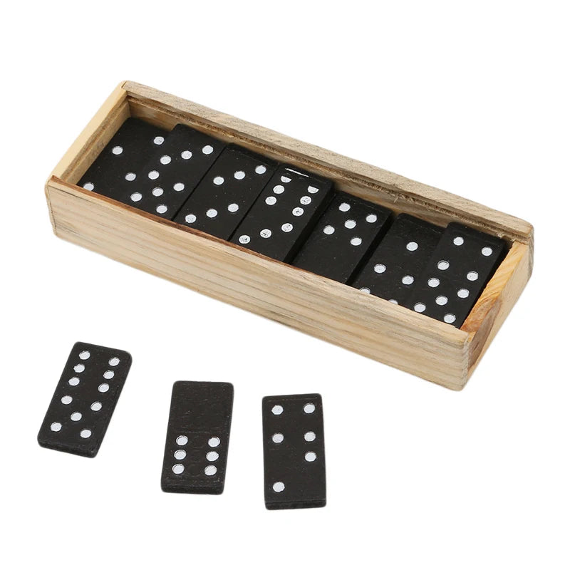 Houten Domino Blokkenset â Klassiek Strategiespel voor Gezin & Kids