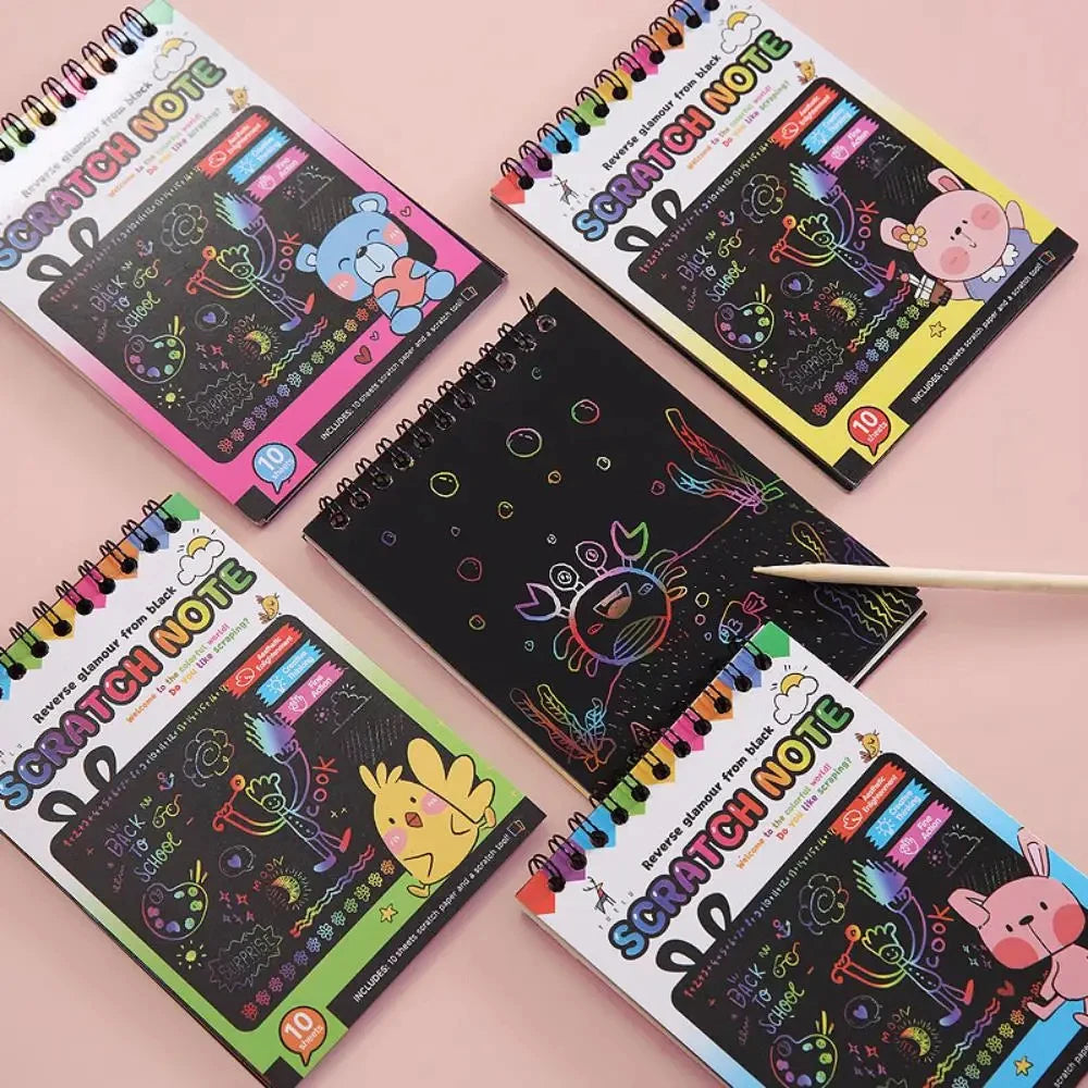 Magisch Kraspapier Kinderen â Rainbow Scratch Art Set (10 Stuks)