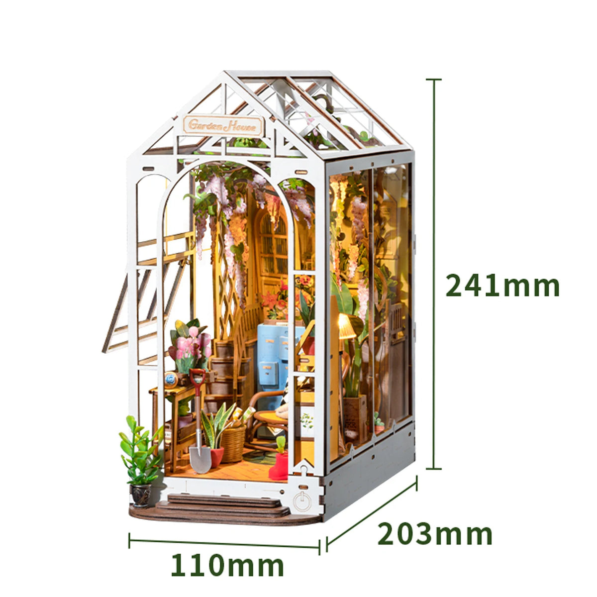 Robotime DIY Tuinhuis – Rolife Book Nook Miniatuur Bouwpakket