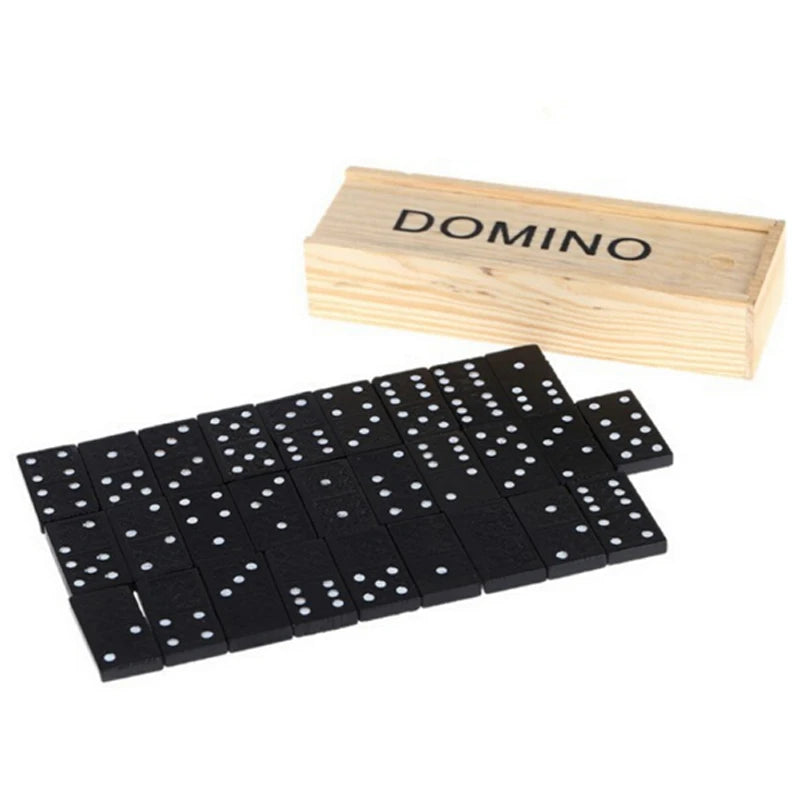 Houten Domino Blokkenset â Klassiek Strategiespel voor Gezin & Kids