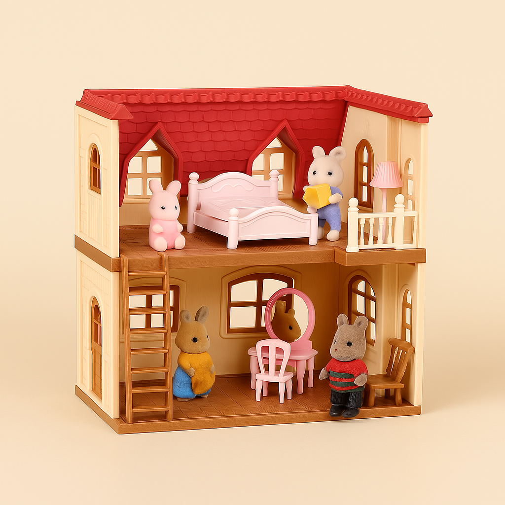 Bosfamilie Poppenhuis Keuken – 1:12 Miniatuurhuis met Meubels