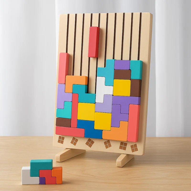 Montessori Houten Tetris – Educatief Puzzelspel