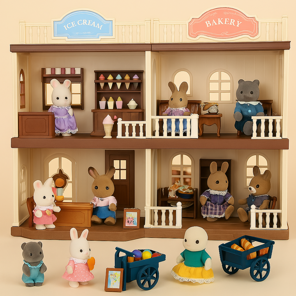 1:12 Poppenhuis Meubels Villa – Miniatuur Keuken- en Dinette Set