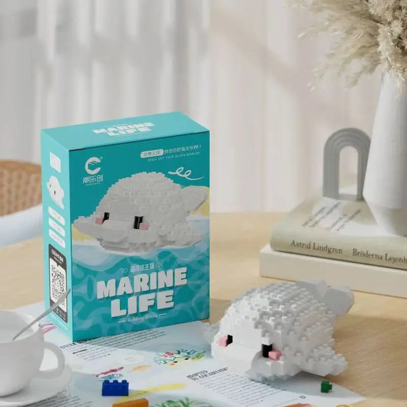 Mini Bouwstenen Zeedieren – Orka & Schildpad Set (14+ Jaar)