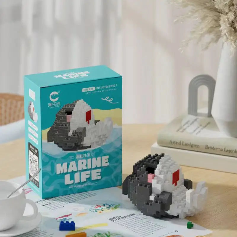 Mini Bouwstenen Zeedieren – Orka & Schildpad Set (14+ Jaar)