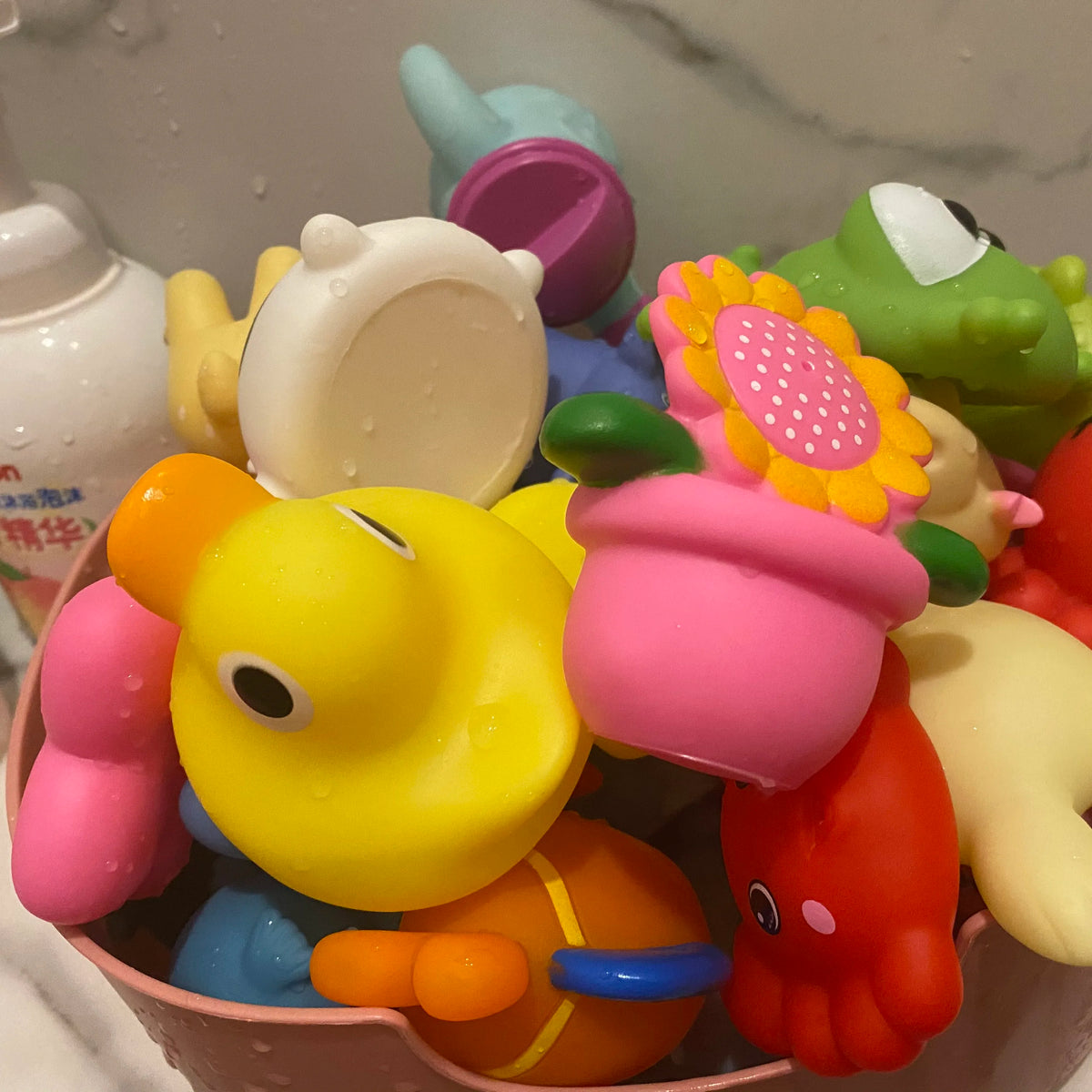 Babybadje Zwemwaterspeelgoed – Zachte Rubber Diertjes voor in Bad