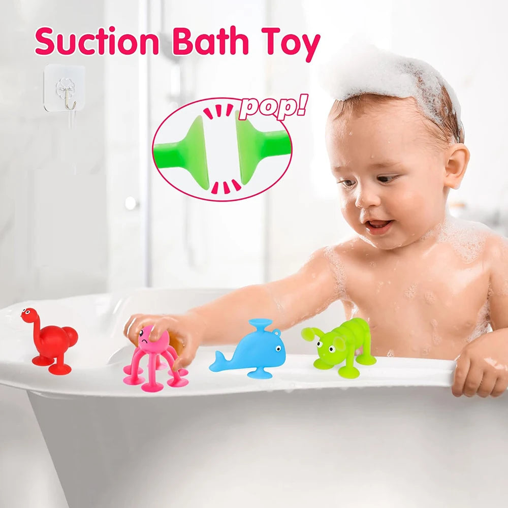 Baby Sucker Badspeelgoed – Zuignap Speelset voor Bad & Douchewand