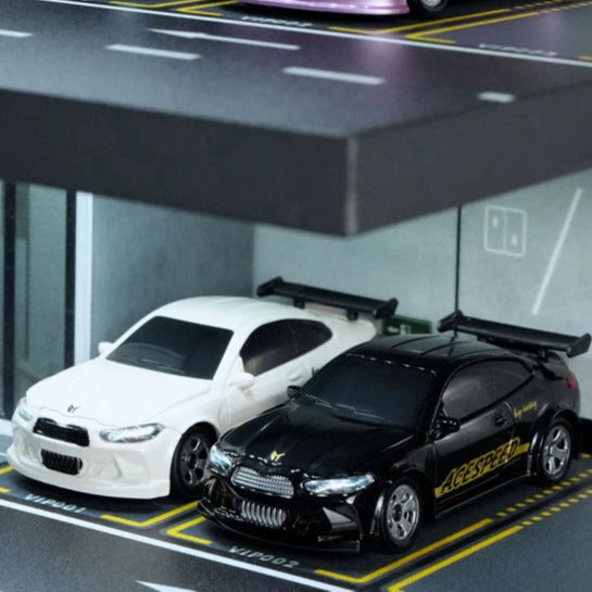 Mini RC Raceauto 8 cm – Drift Auto met Afstandsbediening (1:64)