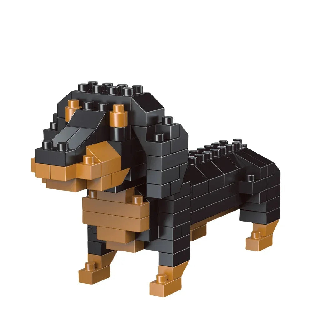 Mini Teckel Bouwset – Micro Hond Bouwstenen (14+ Jaar)