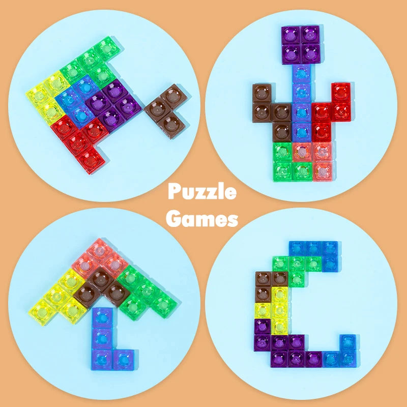 3D Houten Tangram Puzzel – Kleurrijk Educatief Speelgoed (3-12 jaar)