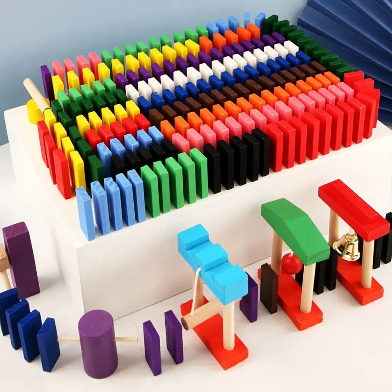 Regenboog Houten Domino Speelgoed – Educatief Kleurenplezier (4+ Jaar)