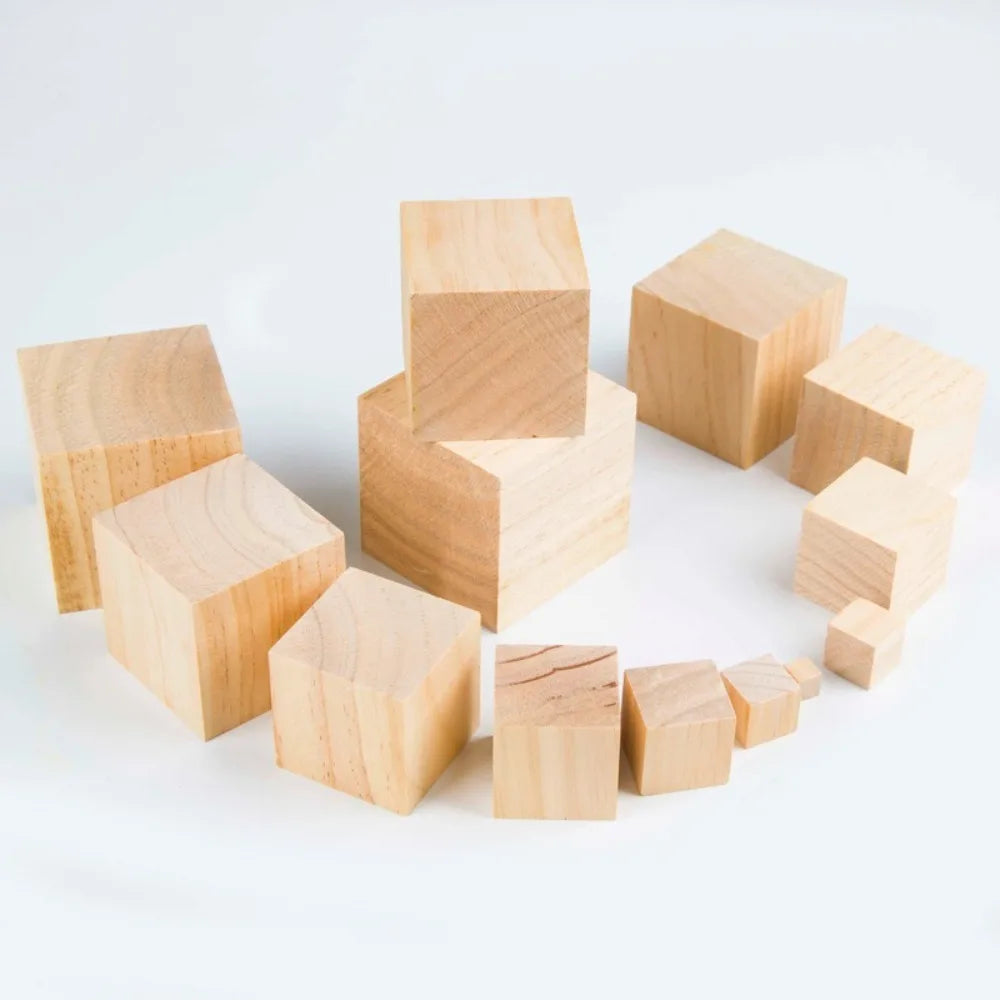 10-delige DIY Houten Bouwstenen – Knutselset voor Kinderen 6+