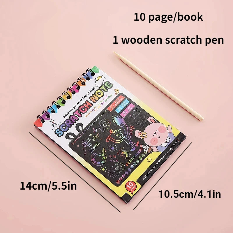 Magisch Kraspapier Kinderen – Rainbow Scratch Art Set (10 Stuks)