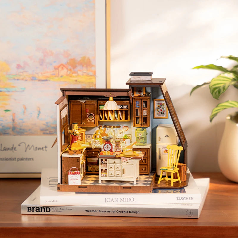 Robotime DIY Miniatuur Poppenhuis – Rolife Bakkeuken Bouwpakket