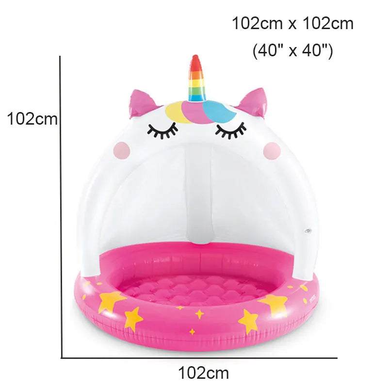 Opblaasbaar Babybadje Eenhoorn – Mini Zwembad 0–6 Jaar – PVC