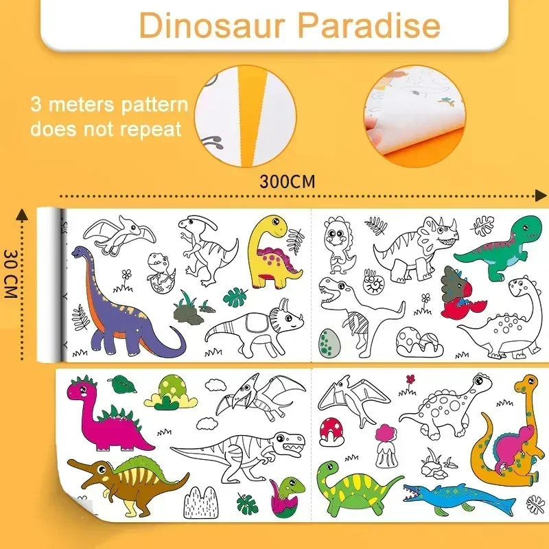 Tekenrol Kinderen 3m – Graffiti DIY Knutselset met Stickers