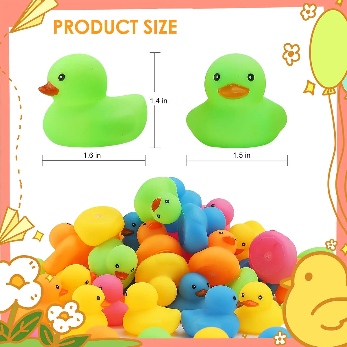 Mini Badeendjes – Set van 50/100/150 Kleurrijke Drijvende Eendjes