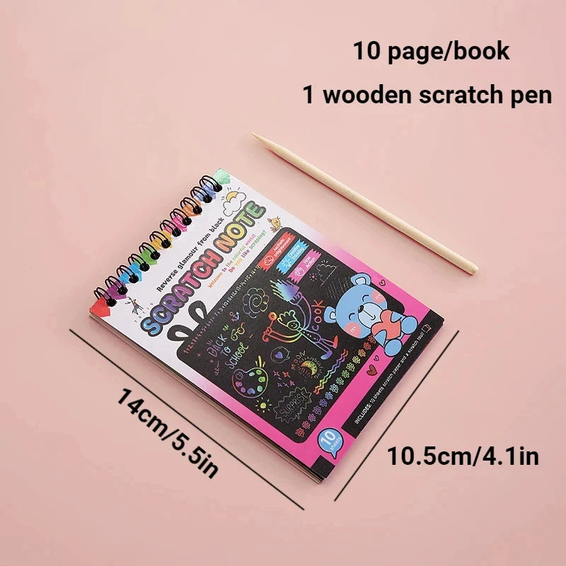 Magisch Kraspapier Kinderen – Rainbow Scratch Art Set (10 Stuks)